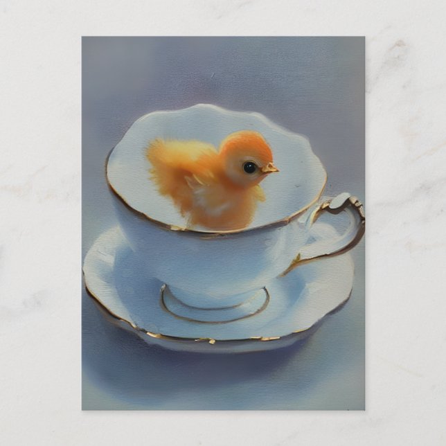 Chick en una postal de té (Anverso)