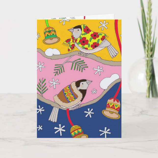Chickadees ucranianos del navidad de Vera Trembach (Anverso)