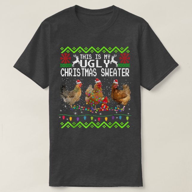 Chicken Christmas This Is My Ugly Sweater Funny  (Diseño del anverso)
