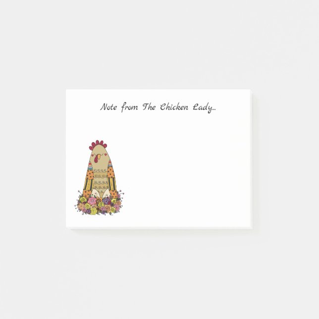 Chicken Lady personalizada Post Notas (Anverso)