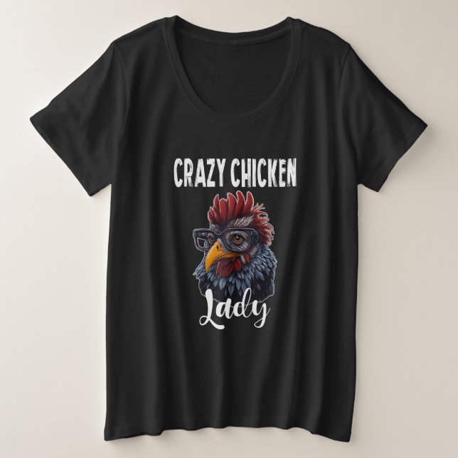 Chicken Lady Shirt Mujeres Círculo Granja (Anverso del diseño)