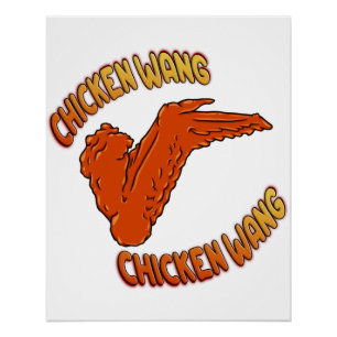 Chicken Wing Zazzle Glossy Poster