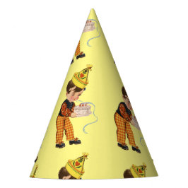 Chico Antiguo con Sombrero de Tarta de Cumpleaños 