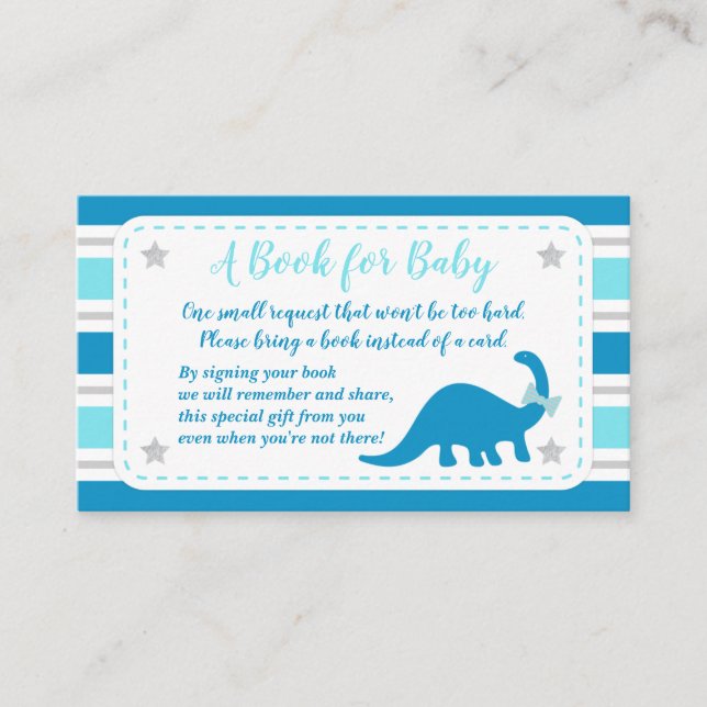 Chico Baby Shower Trae Una Tarjeta De Libro (Anverso)
