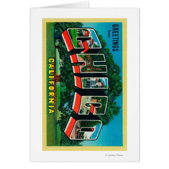 Chico, California - Escenas de letras grandes (Frente)