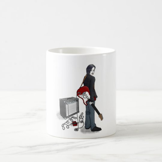 chico con guitarra taza