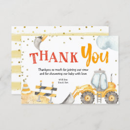 Chico Construcción Camión Amarillo Tarjeta de agra