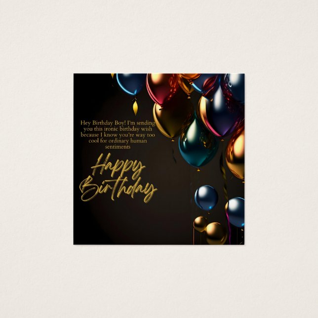 Chico Cumpleaños Irónico (Anverso)