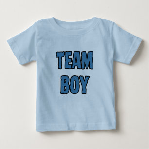Chico de equipo Bebé azul género revelar camiseta 