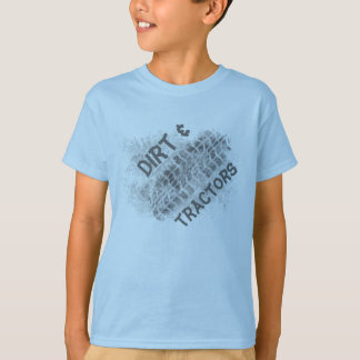 Chico de granja, suciedad y tractores, camiseta de