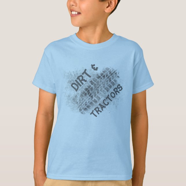 Chico de granja, suciedad y tractores, camiseta de (Anverso)