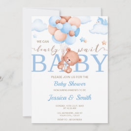 Chico de la tarjeta de invitación de Baby Shower i