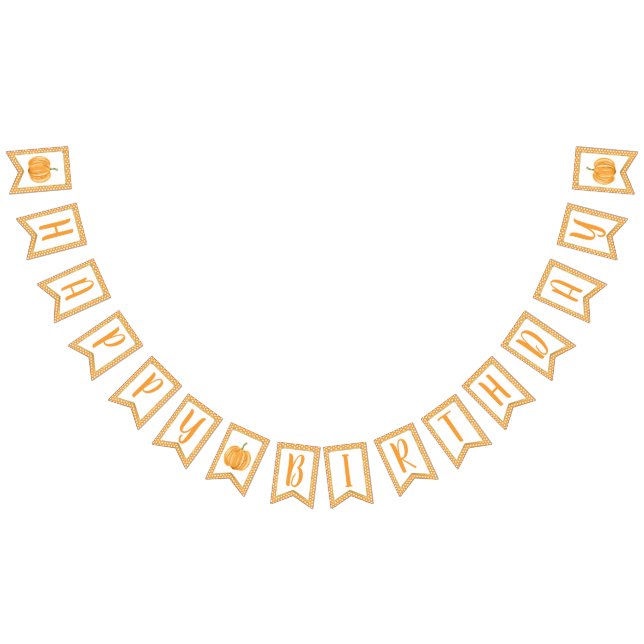 Chico de pancarta de cumpleaños feliz calabaza - p (Todo)