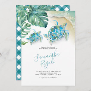 Chico de tortuga marina de hojas tropicales Baby S