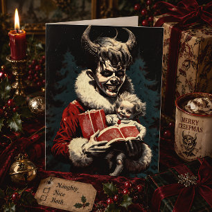 Chico diablo espeluznante Navidad de terror