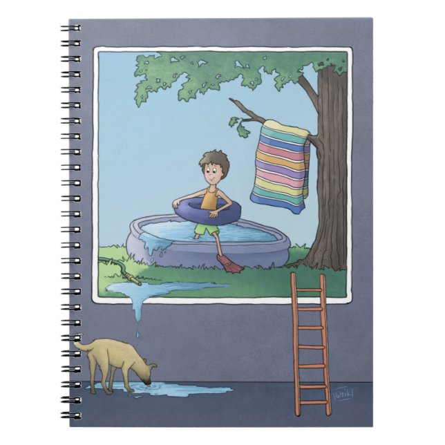 Chico en el cuaderno infantil (Frente)
