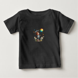 Chico Estético con Camisa Negra y Globo