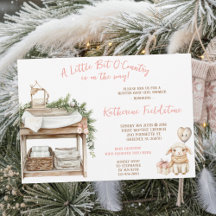 Chico Invitación de Ducha de Bebé Boho de Invierno