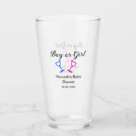 Chico o chica ducha de bebé luz azul rosa fecha