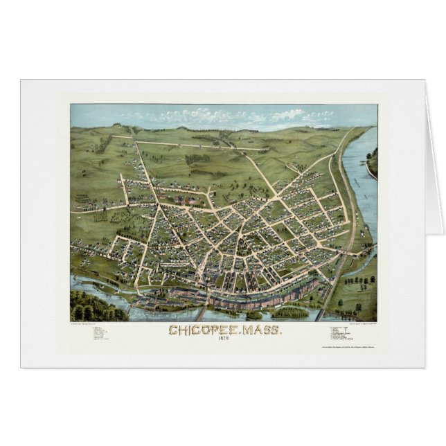 Chicopee, mapa panorámico de las MAMÁES - 1878 (Anverso (Horizontal))