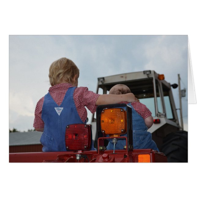 Chicos de campo con su tractor (Anverso (Horizontal))
