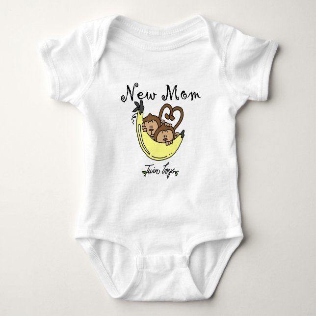 Chicos gemelos, camisetas y regalos para nuevas ma (Anverso)