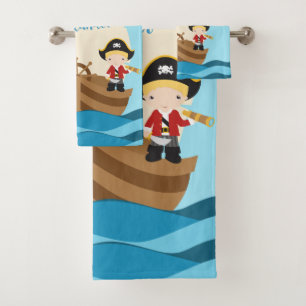 Chicos piratas y un nombre personalizado de gran b