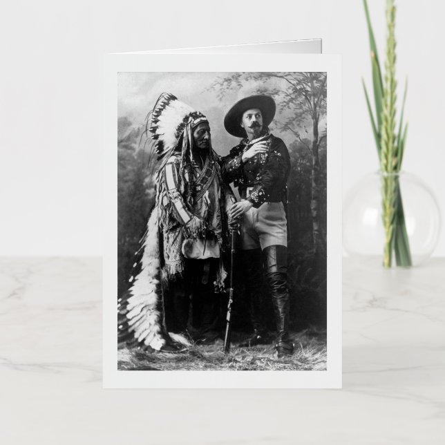 Chief Sitting Bull and Buffalo Bill 1895 Vintage (Anverso)