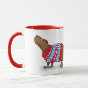Chigüiro barato en una taza de salto para Navidade