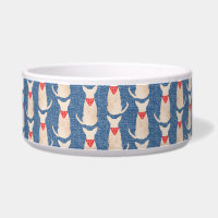 Chihuahua al alba con cuenco cerámico de Bandana