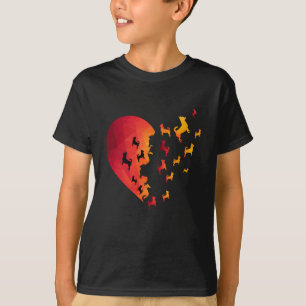 Chihuahua Camiseta de corazón de perro gracioso té