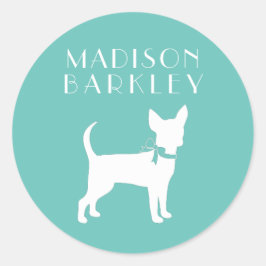 Chihuahua Dog Puppy Classic Round Pegatina