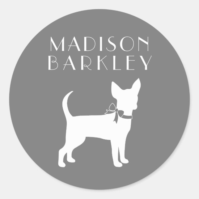 Chihuahua Dog Puppy Classic Round Pegatina (Anverso)