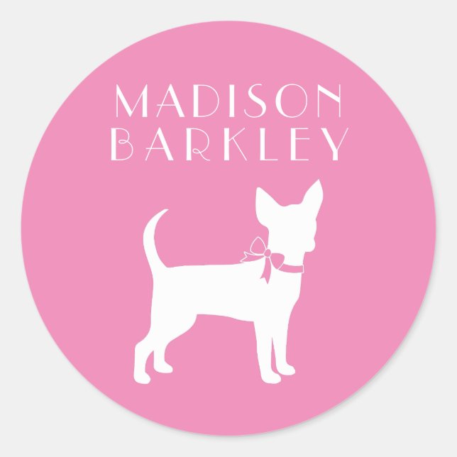 Chihuahua Dog Puppy Classic Round Pegatina (Anverso)