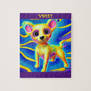 CHIHUAHUA DOG PUZZLE CON NOMBRE PERSONALIZADO.