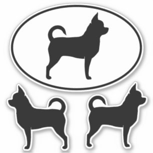 Chihuahua Dog Silhouettes Pegatina de vinilo Set