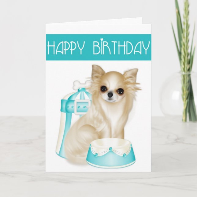 Chihuahua Dog Tarjeta de felicitación de cumpleaño (Anverso)
