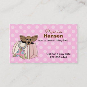 Chihuahua linda en una tarjeta de la mamá del