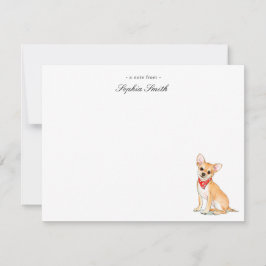 Chihuahua lindo Personalizado Flat Gracias Notas