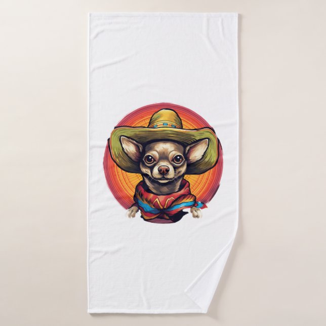 Chihuahua México Cinco de Mayo Perro gracioso (Toalla de baño)