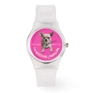 Chihuahua Personalizada Curiosa Reloj de Perros