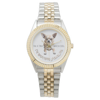 Chihuahua Personalizada Curiosa Reloj de Perros