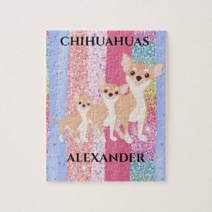 CHIHUAHUA PUZZLE Y NOMBRE PERSONALIZADO.