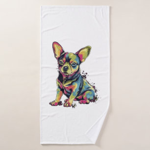 Chihuahua Resumen Pintura Color Cute Perro