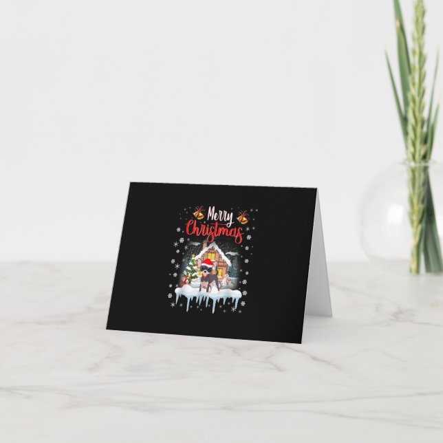 chihuahua santa hat alegre navidad amante del perr (Anverso)