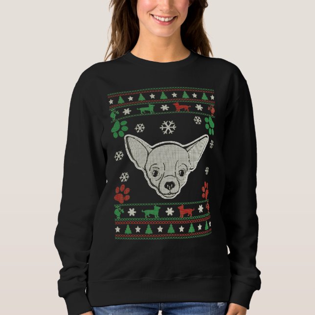 Chihuahua - suéter del navidad (Anverso)