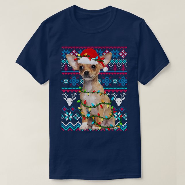 Chihuahua Ugly Christmas Sweater Funny Holiday  (Diseño del anverso)