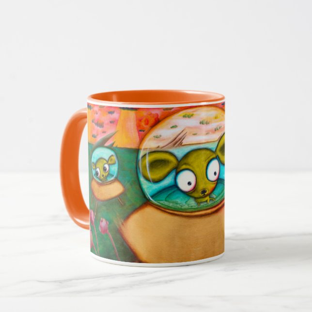 Chihuahuas de la taza del Externo-Espacio (Anverso izquierdo)