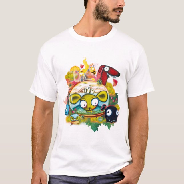 Chihuahuas en la camiseta de Aleloop del espacio (Anverso)