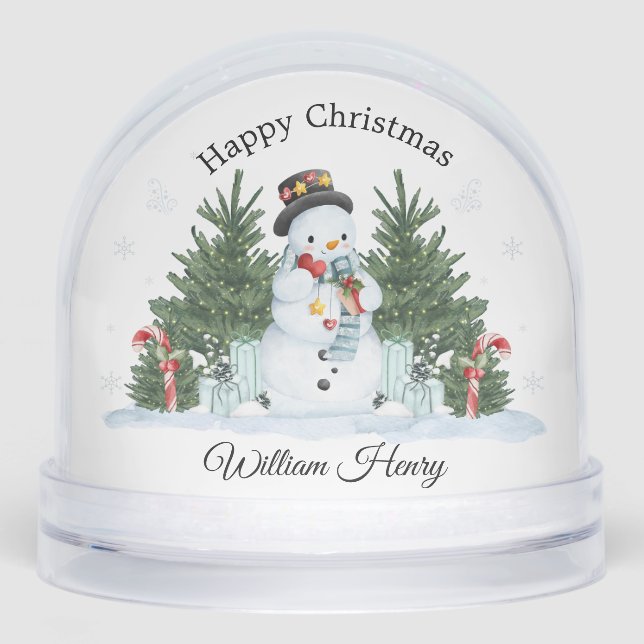 Child Festive Snowman Scene Snow Globe Gift (Anverso)